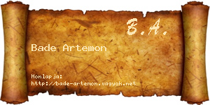 Bade Artemon névjegykártya
